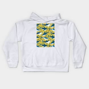 Sharks on Mustard - Pattern Kids Hoodie